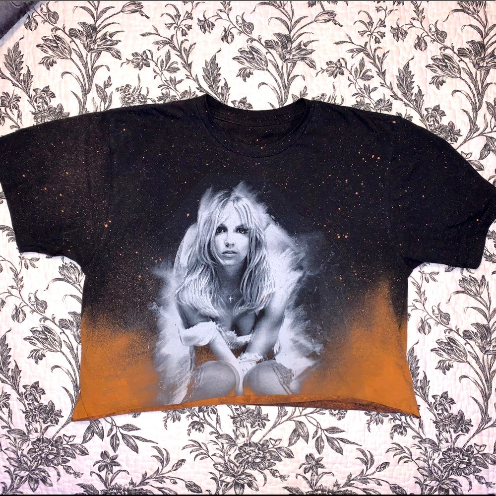 Britney Spears bleached out crop top